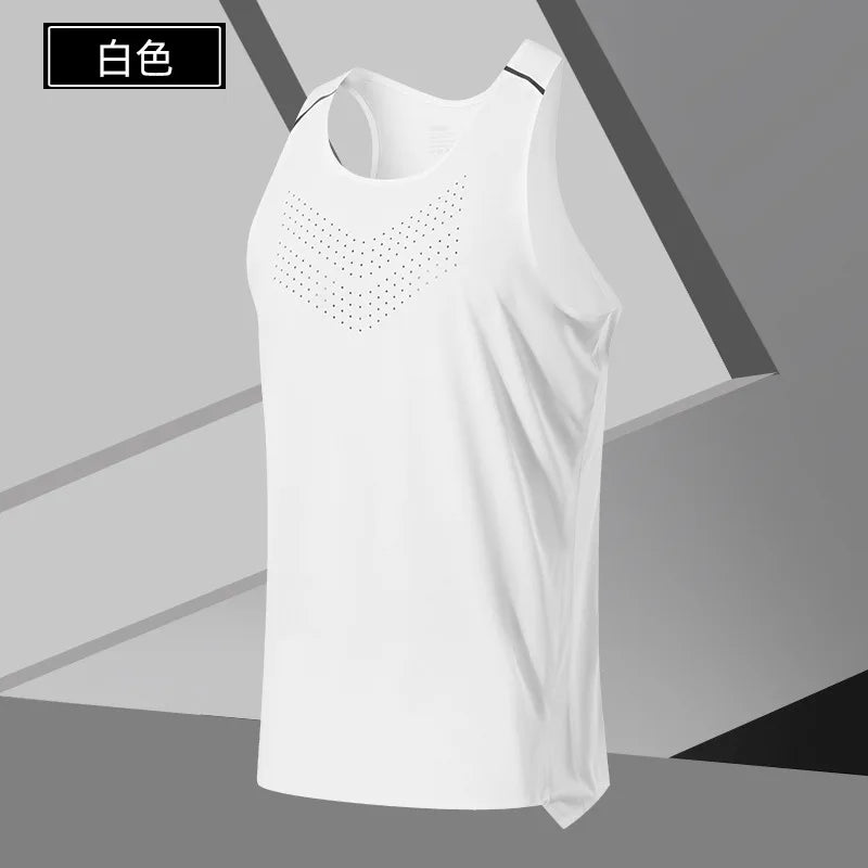Fitness Vest Men Marathon Lightweight Women Racerback Couple Running Quick Dry Tank Tops Gym Clothing Traning Sports Singlet Man