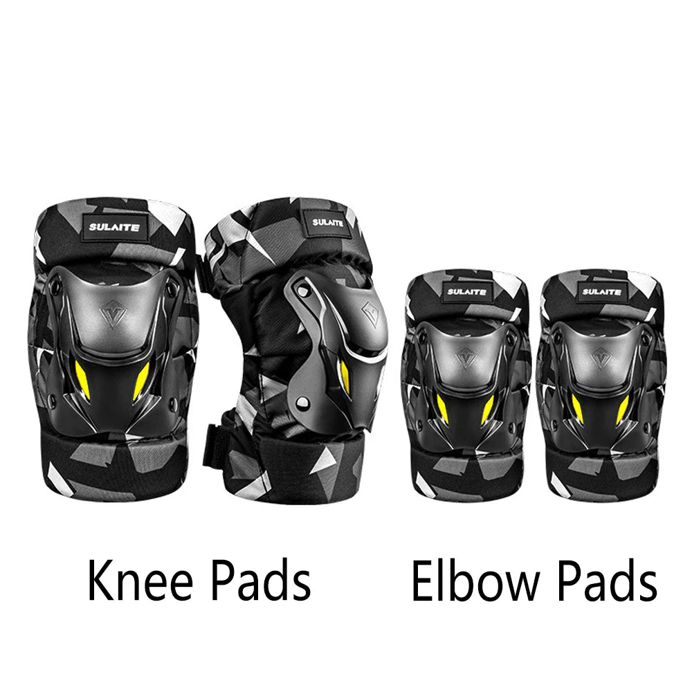 1Pair Knee and Elbow Pads, Gear-Multi Sport Protection for Skateboard, BMX, Pogo,Inline Skating, Scooter-Kids, Teen, Adult Sizes