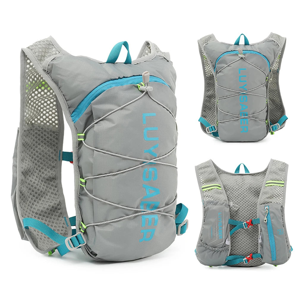 Lightweight Cycling Hydration Backpack Reflective Running Vest Water Resistant Trail Pack for Hiking Marathon Men Women