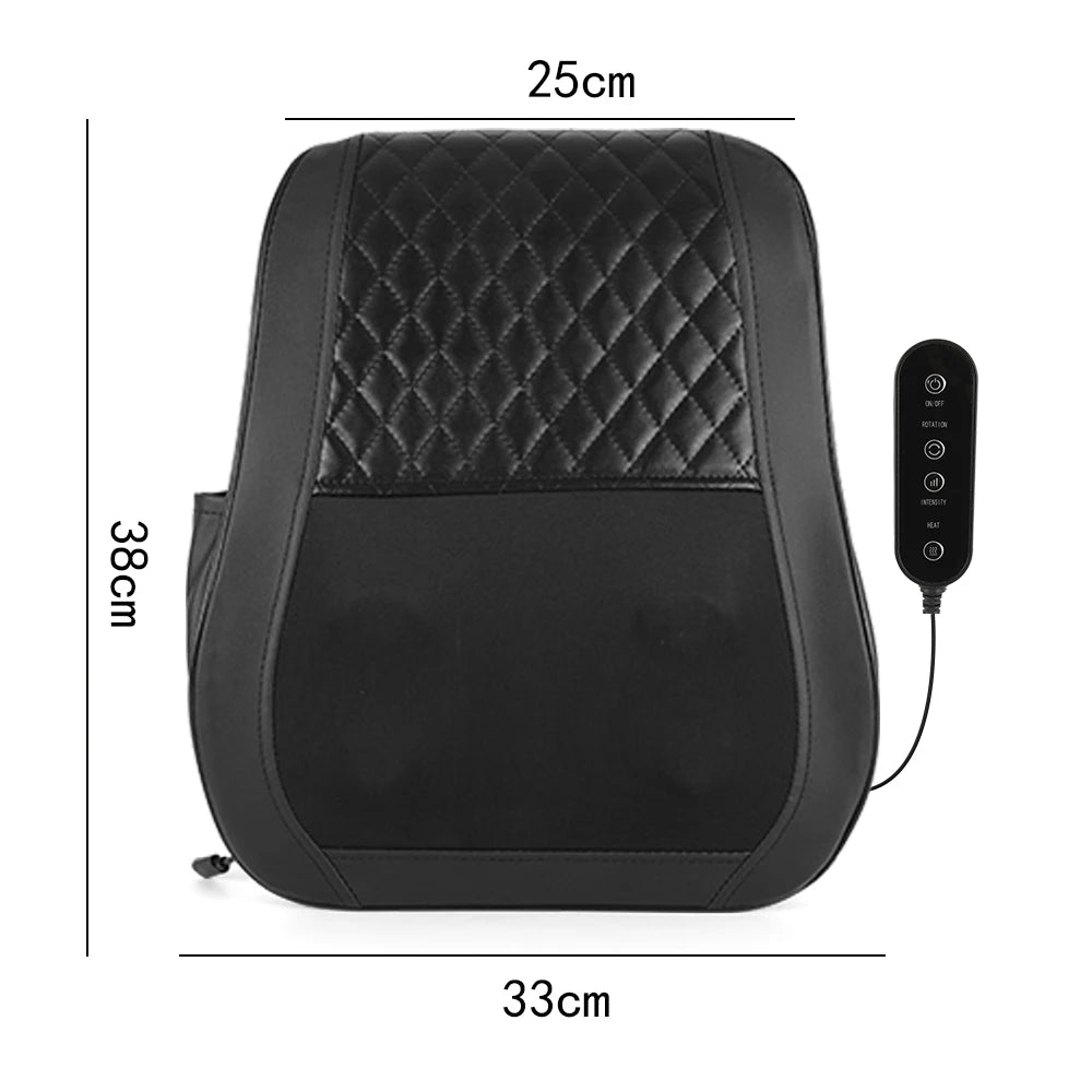 LINGTENG Heat Therapy + 3D Kneading Back Massager, Fits the Curves of Your Neck, Shoulders, Back, and Legs, 2500mAh Lithium Battery with USB Charging, Long-Lasting Power. Perfect for Office Workers and Elders, an Ideal Christ