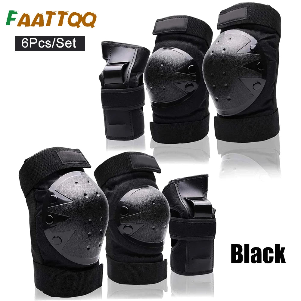 Knee Pads Elbow Pads Wrist Guards for Adult/Youth, Protective Gear Set for Skateboarding Cycling Bike BMX Bicycle Scootering