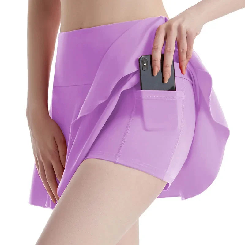 Fitness Tennis Skirts Badminton Golf S-XXL Skirt High Waist Shorts Women Athletic Running Sport Girls Pleated Skorts