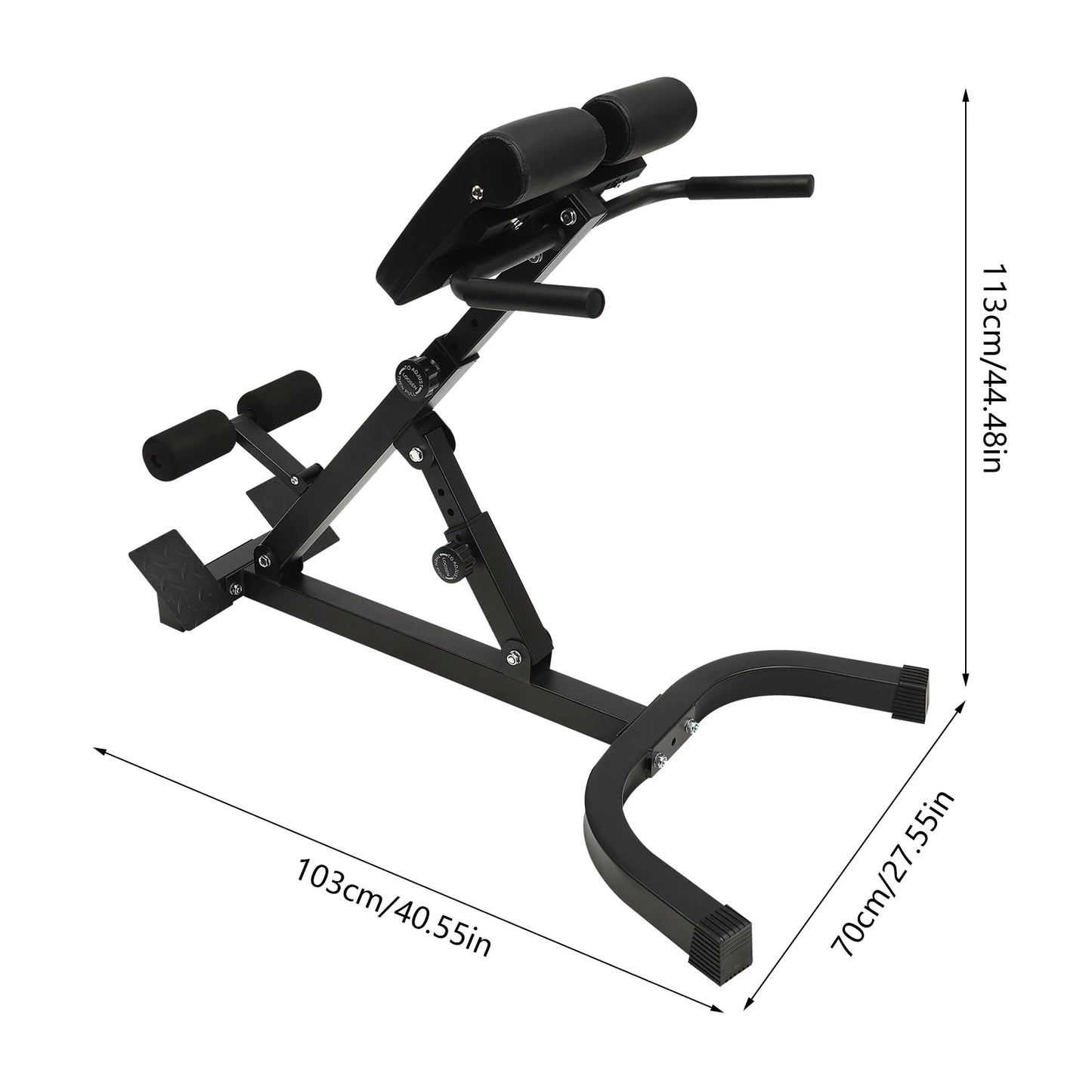 Multi-Functional Bench for Full All-in-One Body Workout – Hyper Back Extension Roman Chair Adjustable Ab Sit up Bench