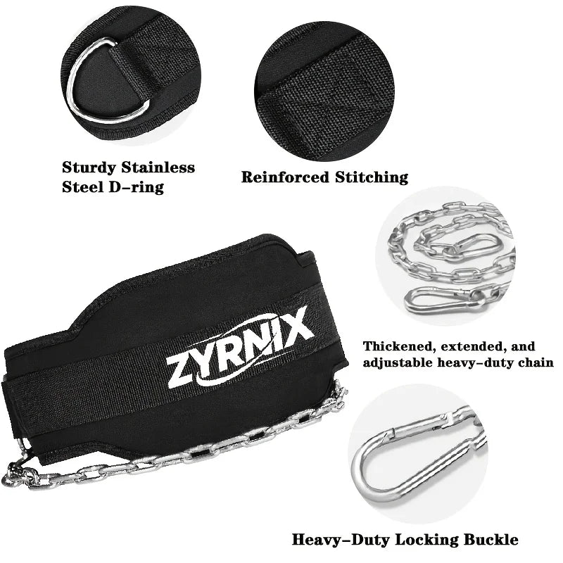 Weight-Bearing Pull-Up Belt, Weight-Bearing Waist Belt with Chain, Weightlifting Belt, 1 Weight-Bearing Belt + 1 Iron Chain/81Cm + 2 Carabiners, Weightlifting Chain Belt, Suitable for Pull-Ups on Parallel Bars and Pull-Ups, S