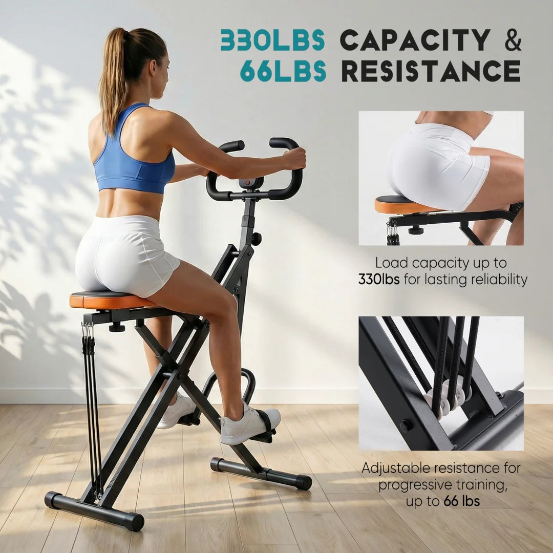 Home Squat Machine, A 330-pound Weight-bearing Lower Body Exercise Equipment With Adjustable Resistance, Foldable Fitness Machine