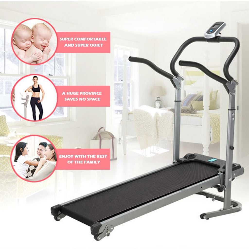 Multifunctional Long And Widened Version Of Shock-absorbing Mechanical Treadmill