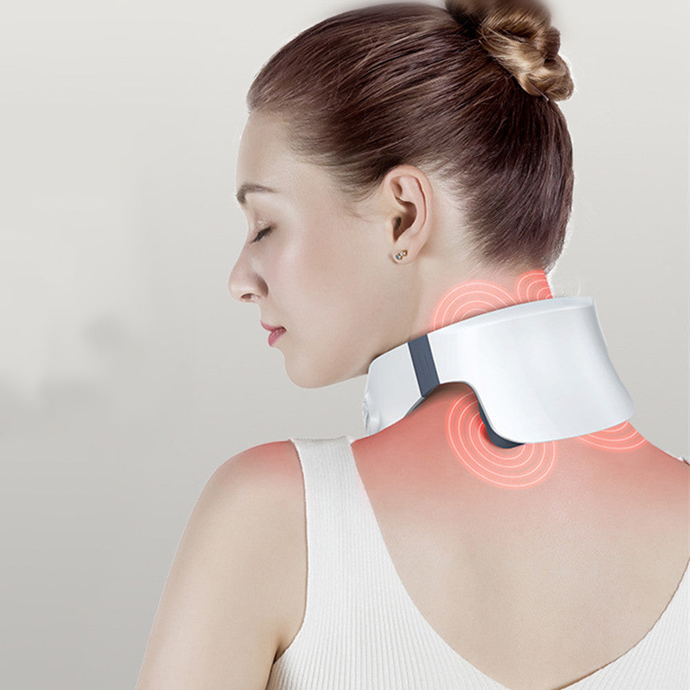 IPRee Smart Neck Meridian Massager 4 Head TENS Pulse Heating Cervical Massager Voice/Remote Control