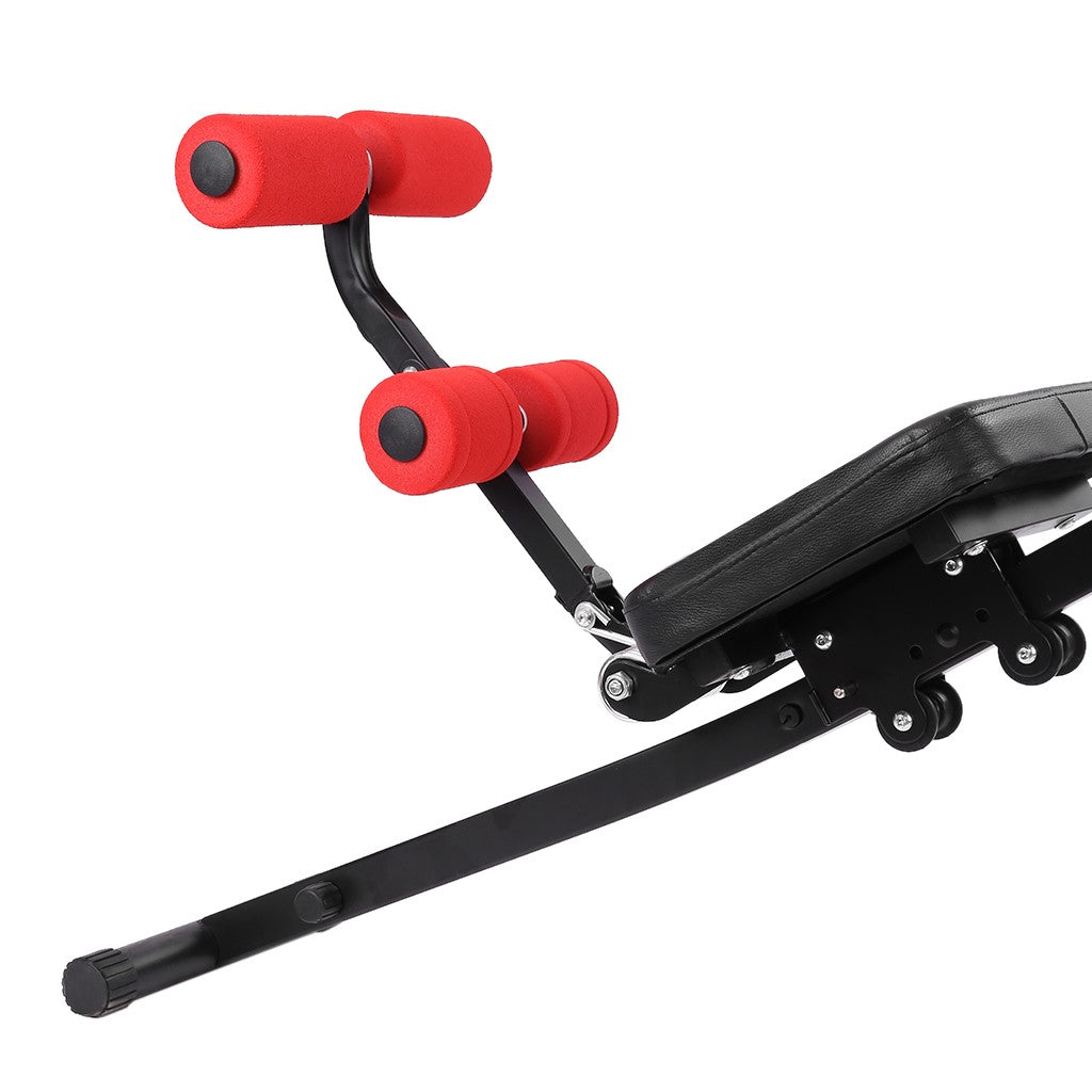 2 In 1 Abdominal Crunch Machine Sit Up Bench Core Abdominal Trainer Workout Gym