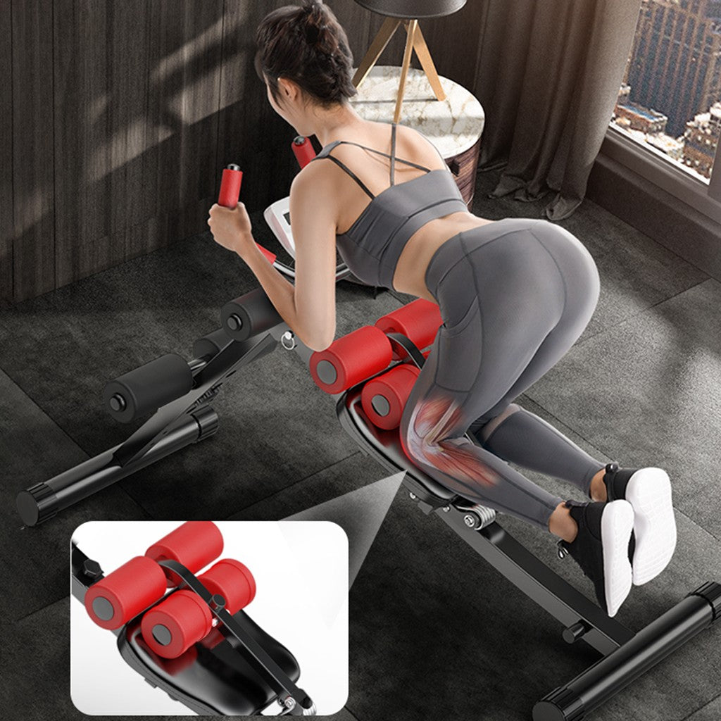 2 In 1 Abdominal Crunch Machine Sit Up Bench Core Abdominal Trainer Workout Gym