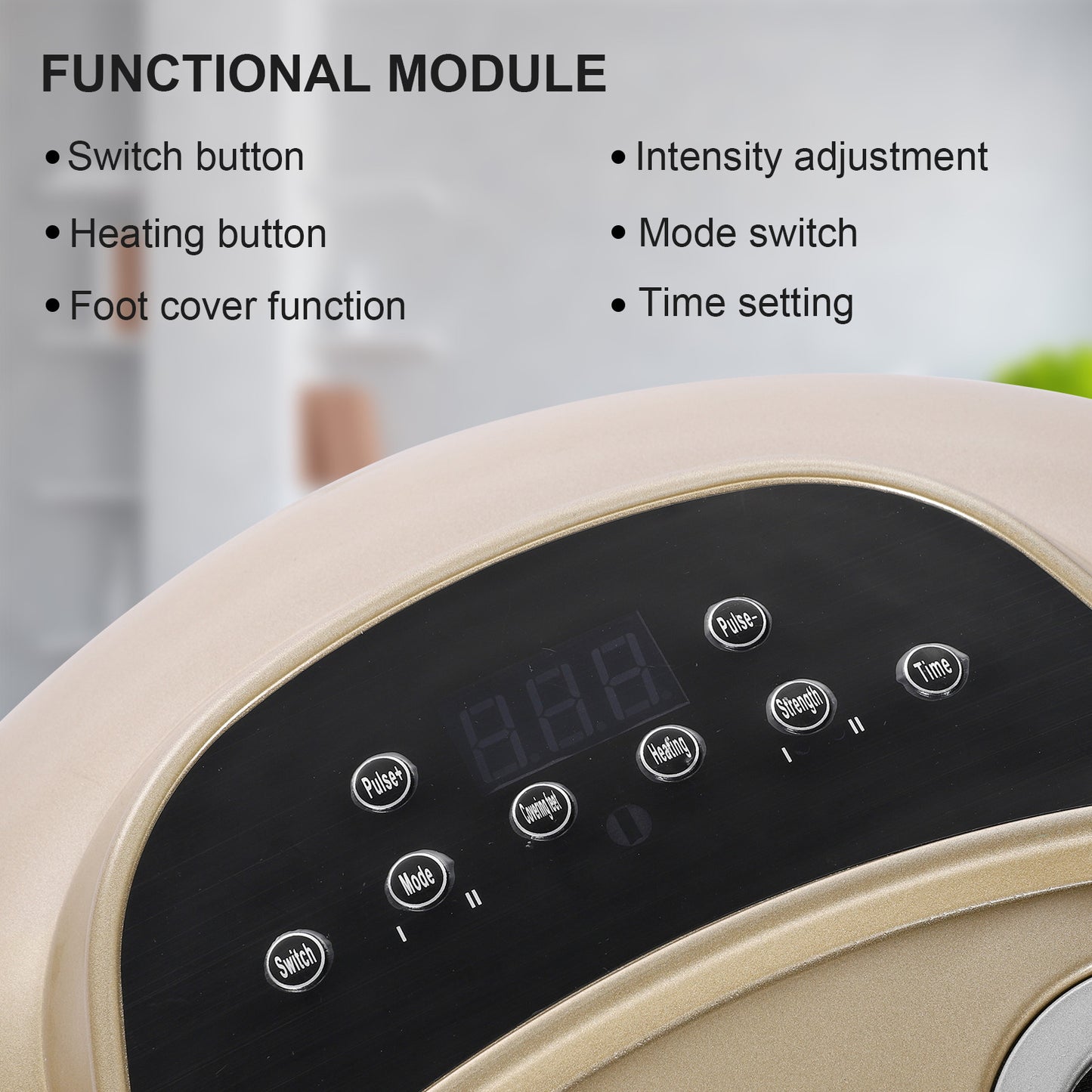 Foot Massager Machine Heat Foot Massagers & LCD Display For Blood Circulation US