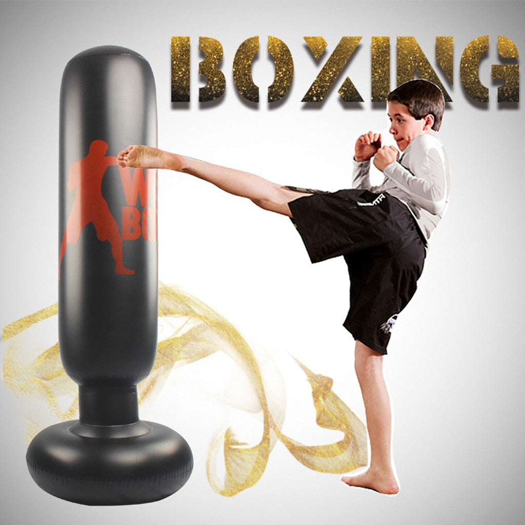 Inflatable Boxing Tower For Adult Children Sandbags PVC Fitness Training 160cm
