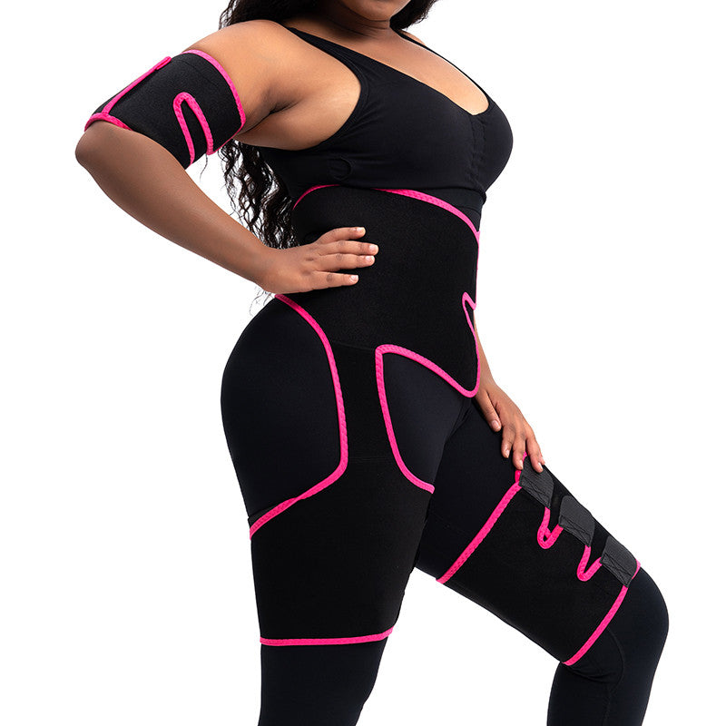 5-in-1 Waist Abdomen Belt Support Sweat Sauna Effect Neoprene Waist Trainer Butt Lifter Leg Arm Support Workout Fitness