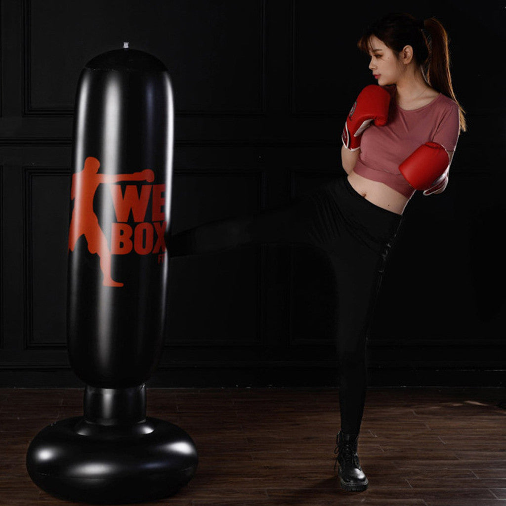 Inflatable Boxing Tower For Adult Children Sandbags PVC Fitness Training 160cm