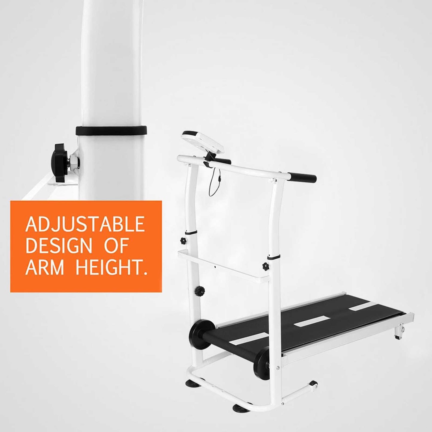 Folding Manual Treadmill Working Machine Cardio Fitness Exercise Incline Home