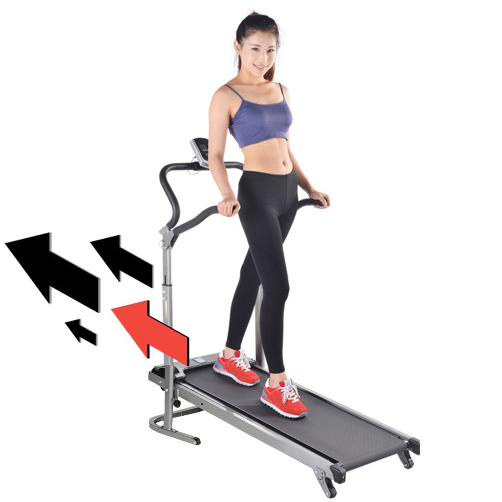 Multifunctional Long And Widened Version Of Shock-absorbing Mechanical Treadmill