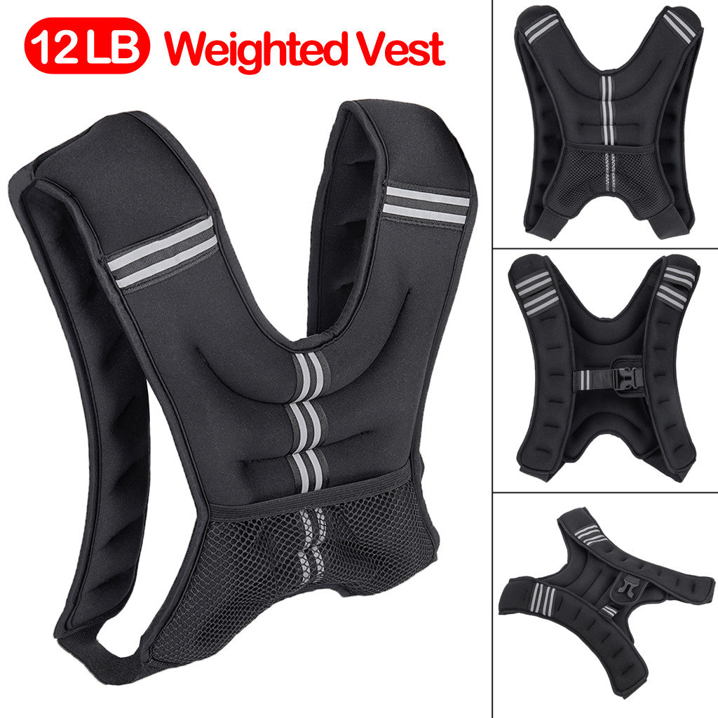 12lb Workout Weighted Vest Adjustable Weight Exercise Training Fitness