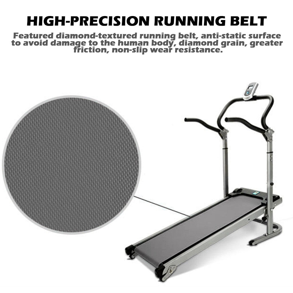 Multifunctional Long And Widened Version Of Shock-absorbing Mechanical Treadmill