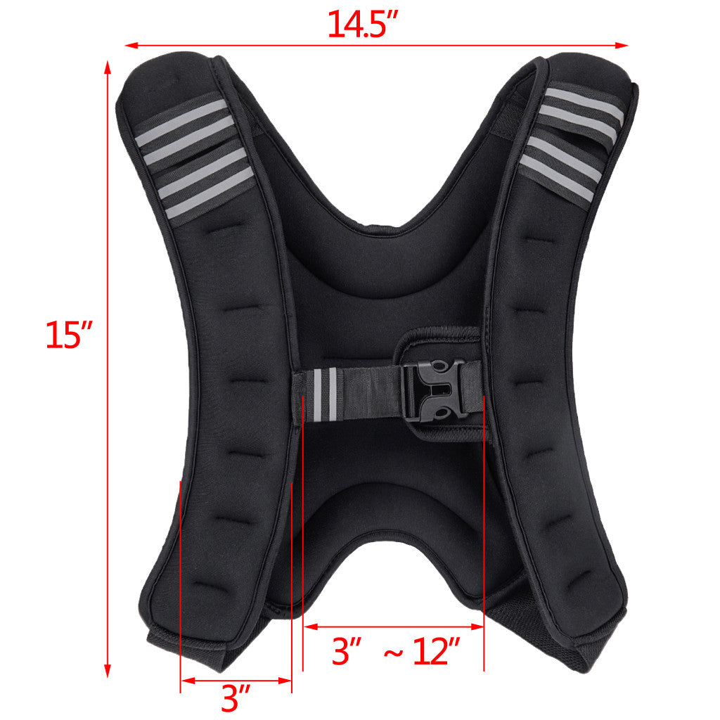 12lb Workout Weighted Vest Adjustable Weight Exercise Training Fitness