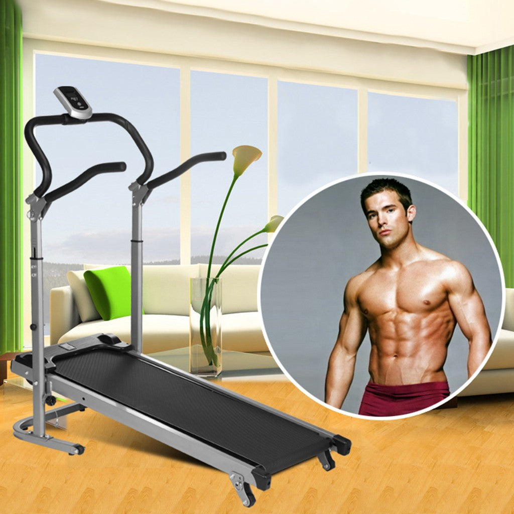 Multifunctional Long And Widened Version Of Shock-absorbing Mechanical Treadmill