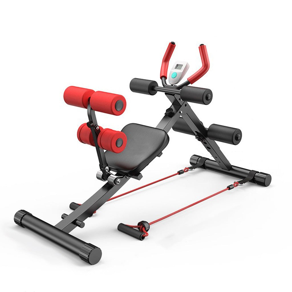 2 In 1 Abdominal Crunch Machine Sit Up Bench Core Abdominal Trainer Workout Gym