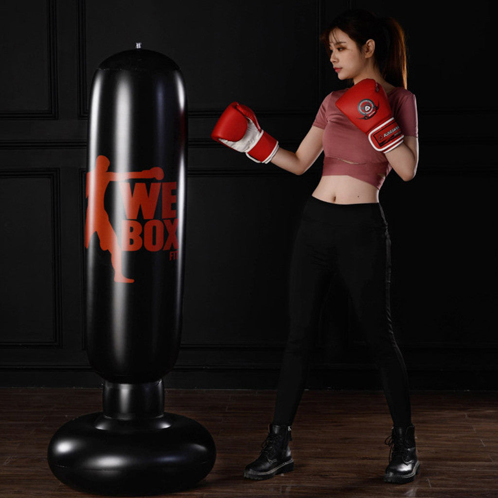 Inflatable Boxing Tower For Adult Children Sandbags PVC Fitness Training 160cm