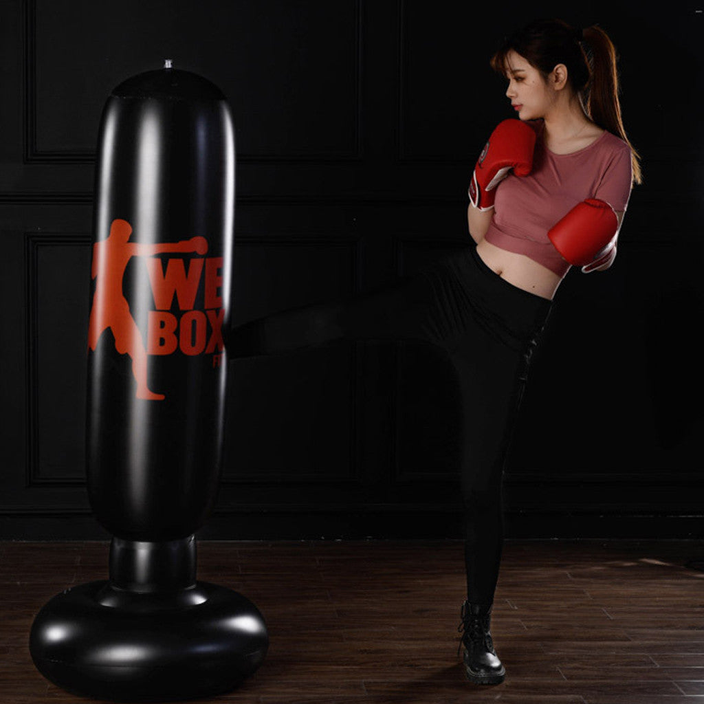 Inflatable Boxing Tower For Adult Children Sandbags PVC Fitness Training 160cm
