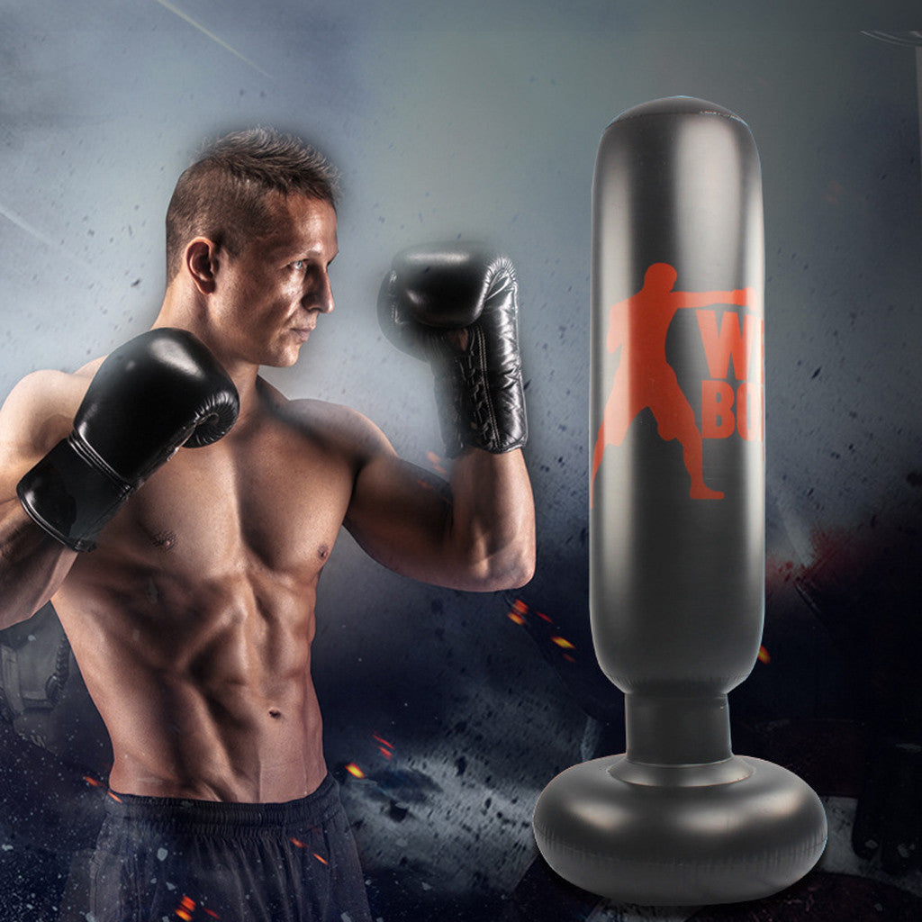 Inflatable Boxing Tower For Adult Children Sandbags PVC Fitness Training 160cm