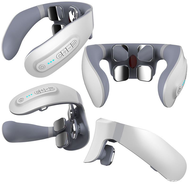 IPRee Smart Neck Meridian Massager 4 Head TENS Pulse Heating Cervical Massager Voice/Remote Control