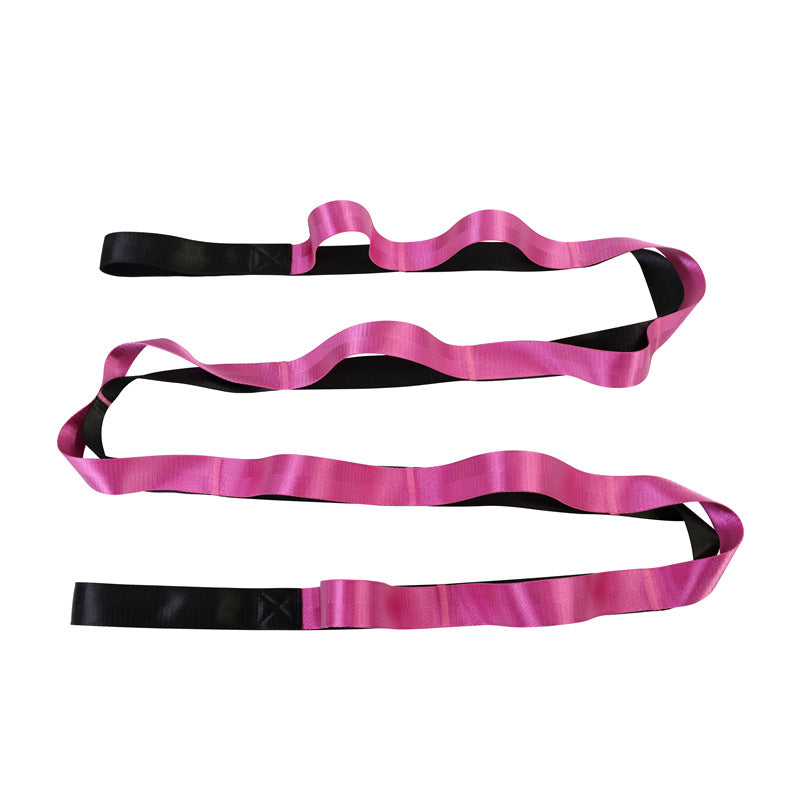Yoga Strap Multi-Loop Strap 12 Loops Stretch Strap For Physical Therapy Pilates Dance And Gymnastics With Carry Bag