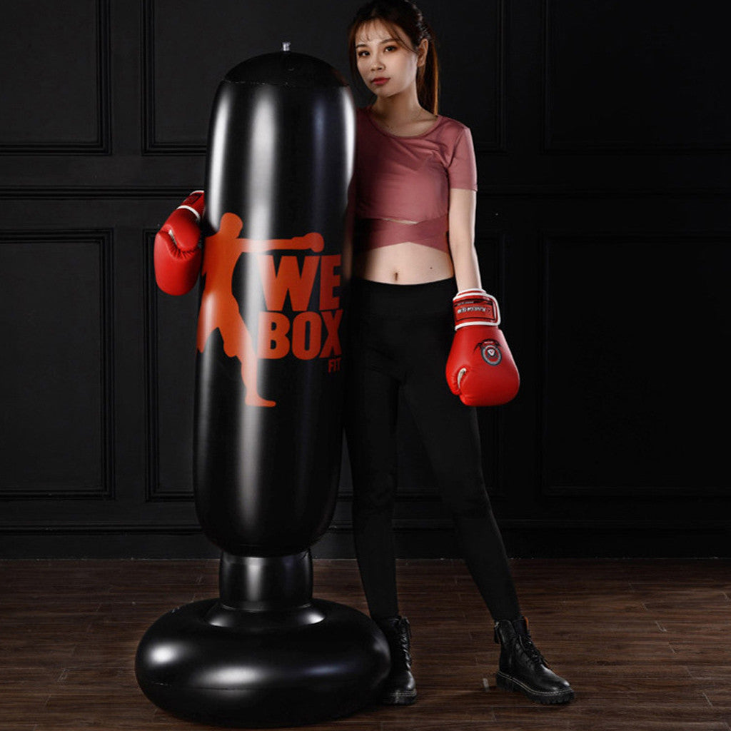 Inflatable Boxing Tower For Adult Children Sandbags PVC Fitness Training 160cm
