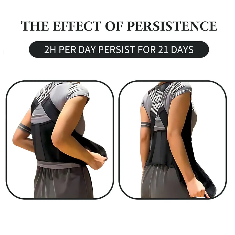 Back Brace Posture Support for Women and Men, Shoulder Straightener Adjustable Full Back Support Upper and Lower Back and Neck