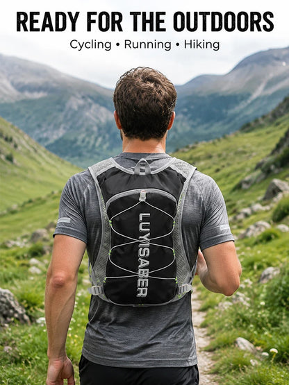 Lightweight Cycling Hydration Backpack Reflective Running Vest Water Resistant Trail Pack for Hiking Marathon Men Women