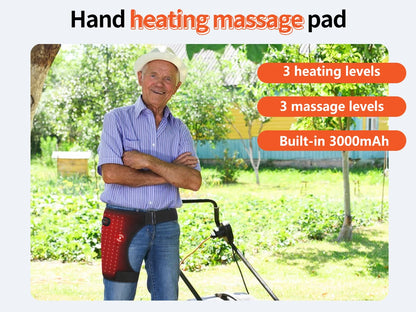 Red Light Therapy Hip Wrap with 112 LED Beads Heating Pad and Vibration Massage, Cordless Rechargeable Wearable Hip Thigh Waist Care Belt with 5000mAh Battery, 3 Levels Temperature & Massage Modes, Portable Relaxation Device