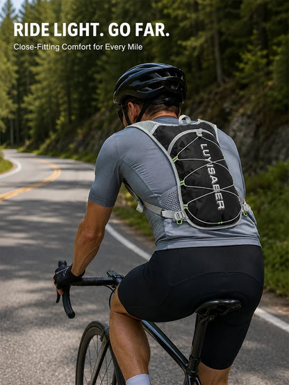 Lightweight Cycling Hydration Backpack Reflective Running Vest Water Resistant Trail Pack for Hiking Marathon Men Women
