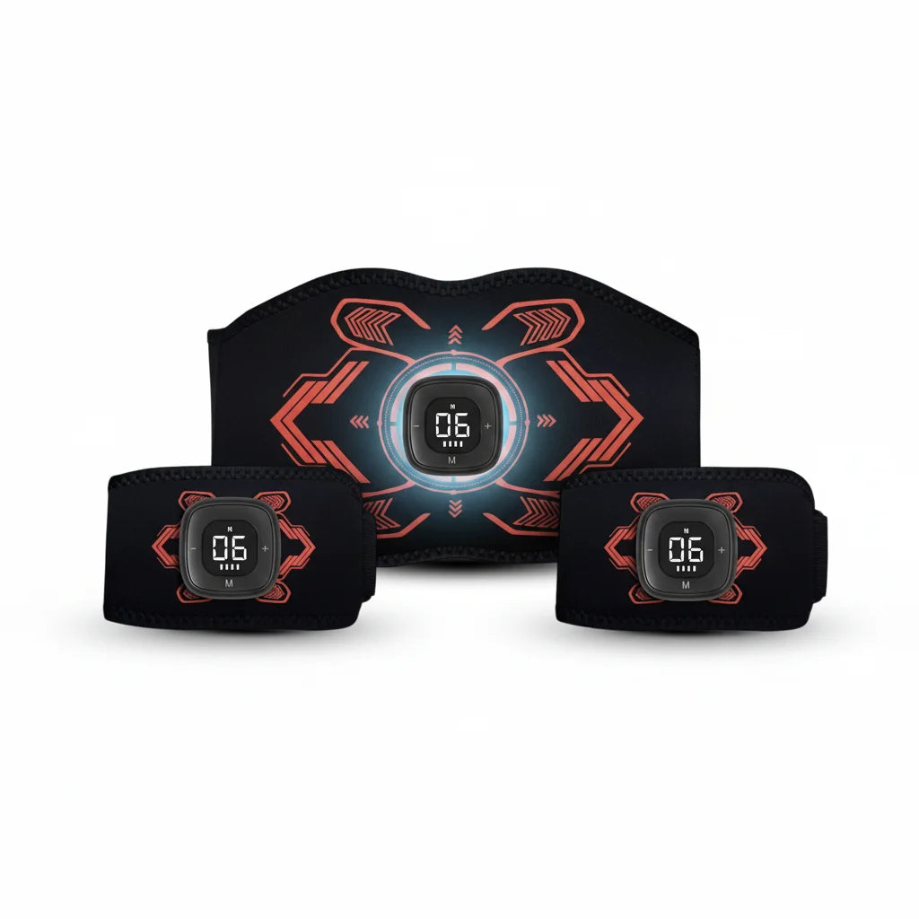 EMS Heating Lumbar Traction Device with Infrared Physiotherapy Electric Hot Compress Waist & Body Massager Belt