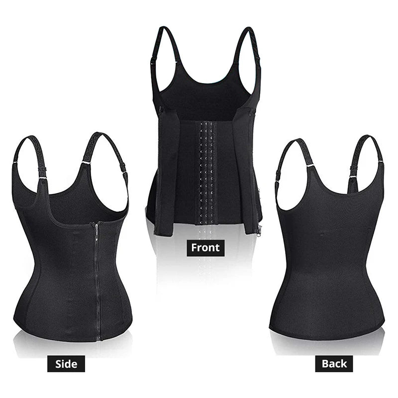 Sweat Waist Trainer Vest Slimming Corset for Weight Loss Body Shaper Sauna Suits Compression Shapewear Belly Girdles Tank Tops