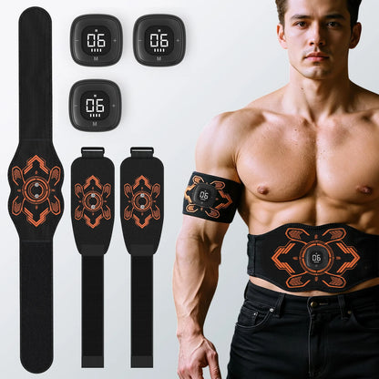 EMS Heating Lumbar Traction Device with Infrared Physiotherapy Electric Hot Compress Waist & Body Massager Belt