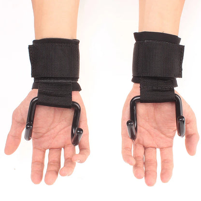 1pair Fitness Accessories Weight Lifting Hook Training Gym Grips Straps Wrist Support Weights Power dumbbell Hook Equipments