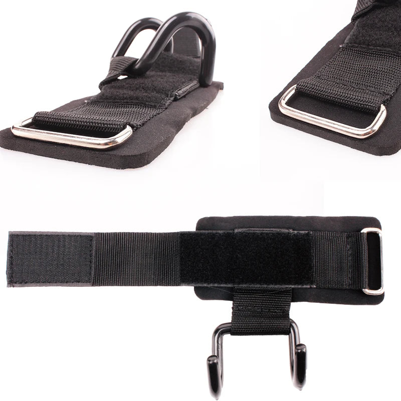 1pair Fitness Accessories Weight Lifting Hook Training Gym Grips Straps Wrist Support Weights Power dumbbell Hook Equipments