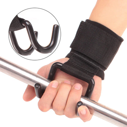 1pair Fitness Accessories Weight Lifting Hook Training Gym Grips Straps Wrist Support Weights Power dumbbell Hook Equipments