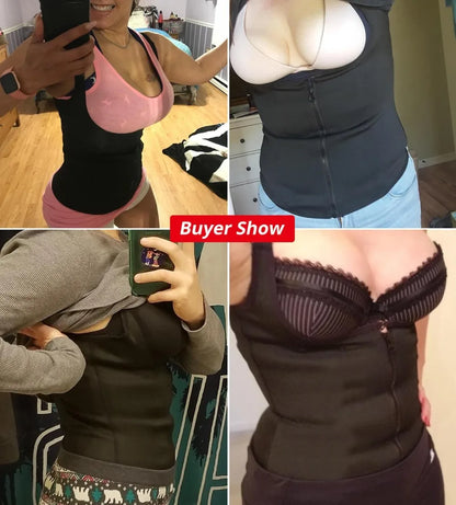 Sweat Waist Trainer Vest Slimming Corset for Weight Loss Body Shaper Sauna Suits Compression Shapewear Belly Girdles Tank Tops