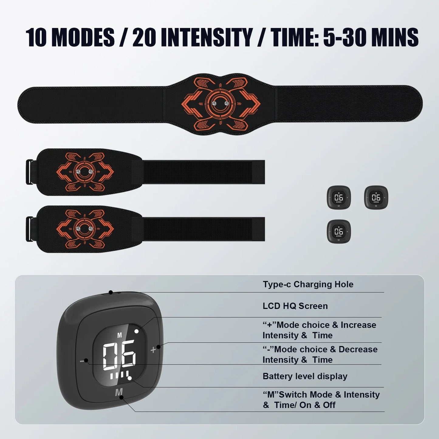 EMS Heating Lumbar Traction Device with Infrared Physiotherapy Electric Hot Compress Waist & Body Massager Belt