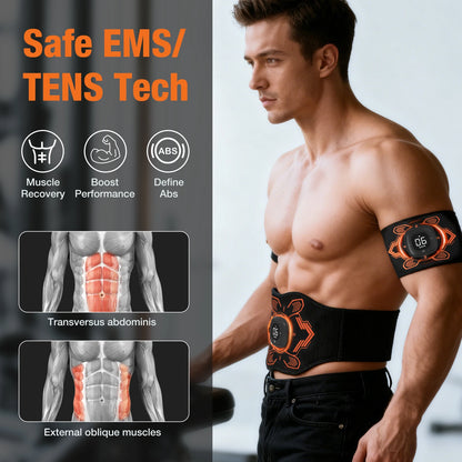 EMS Heating Lumbar Traction Device with Infrared Physiotherapy Electric Hot Compress Waist & Body Massager Belt