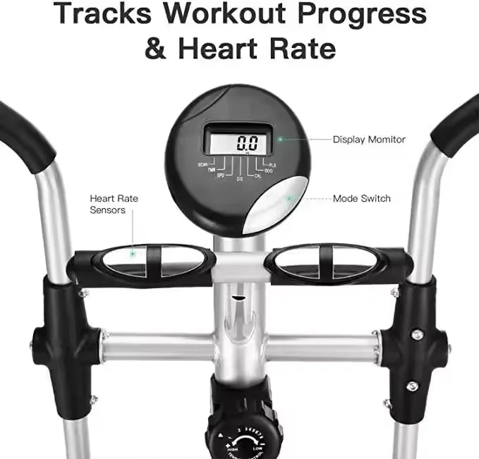 Indoor Magnetic Control Elliptical Trainer Electric Exercise Bike For Home Gym Use For Home Workout