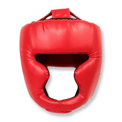 Thickened Full Cover Boxing Headguard PU Leather Shockproof Helmet Muay Thai Sanda Taekwondo Sparring Protective Gear