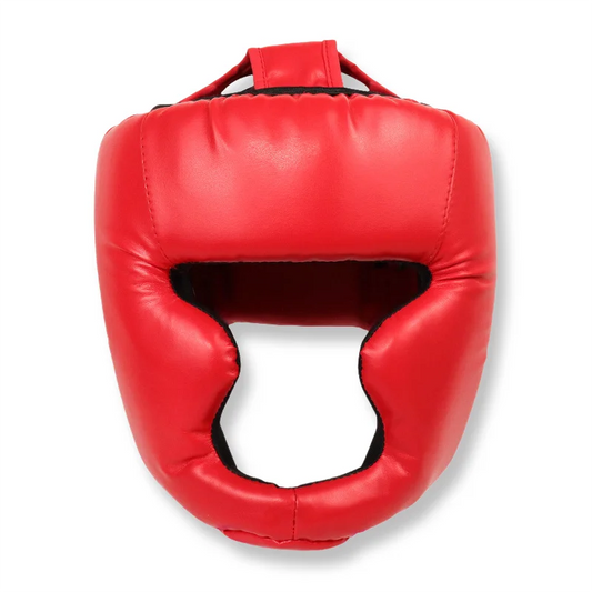 Thickened Full Cover Boxing Headguard PU Leather Shockproof Helmet Muay Thai Sanda Taekwondo Sparring Protective Gear