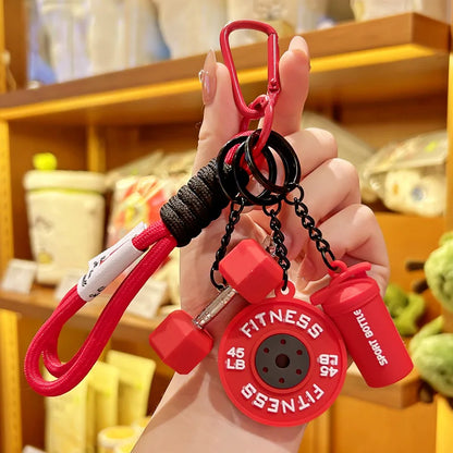 Fitness Keychain for Gym Lovers Premium Gift Sports Enthusiasts Accessories for Workout Bags Water Bottles D-shaped Buckle