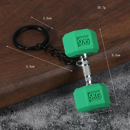 Stylish 4 Styles Mini Fitness Equipment Keychain Unisex Multiple Options Available Bag Key Hanging Trinket Perfect Gift Keyring
