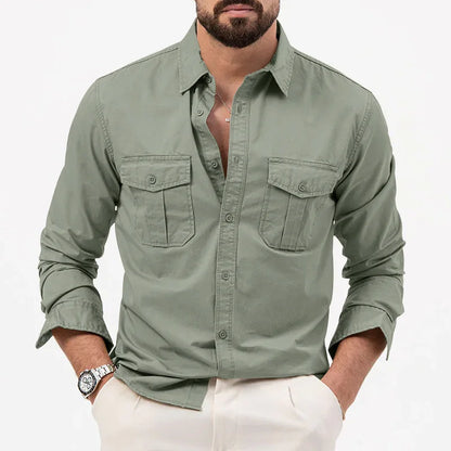 Men Shirt Mens Business Casual Shirts 2026 New Arrival Men Famous Brand Clothing Army Green Long Sleeve Camisa Masculina