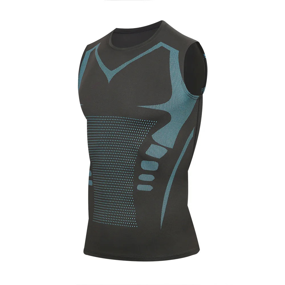 Men's Compression T-Shirt Summer Sportswear Running T shirt Elastic Quick Dry Sport Tops Tee Athletic Gym Workout T Shirts Men